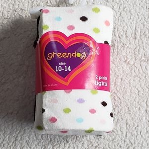 Greendog Girl's Tights - 2pk